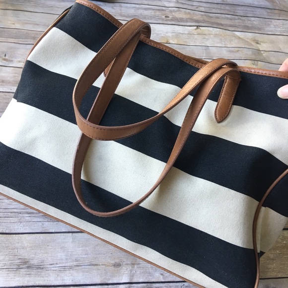 Tommy navy white classic stripe nautical bag - Picture 6 of 8
